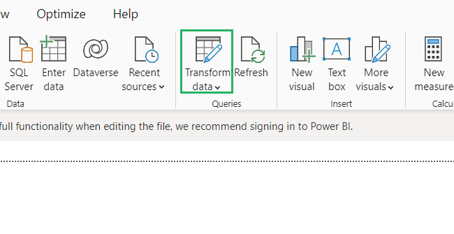 image 3 Microsoft Power BI Service Query editor gets data in workspace data model