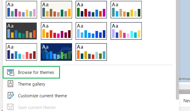 Browse for your downloaded theme JSON file on your computer