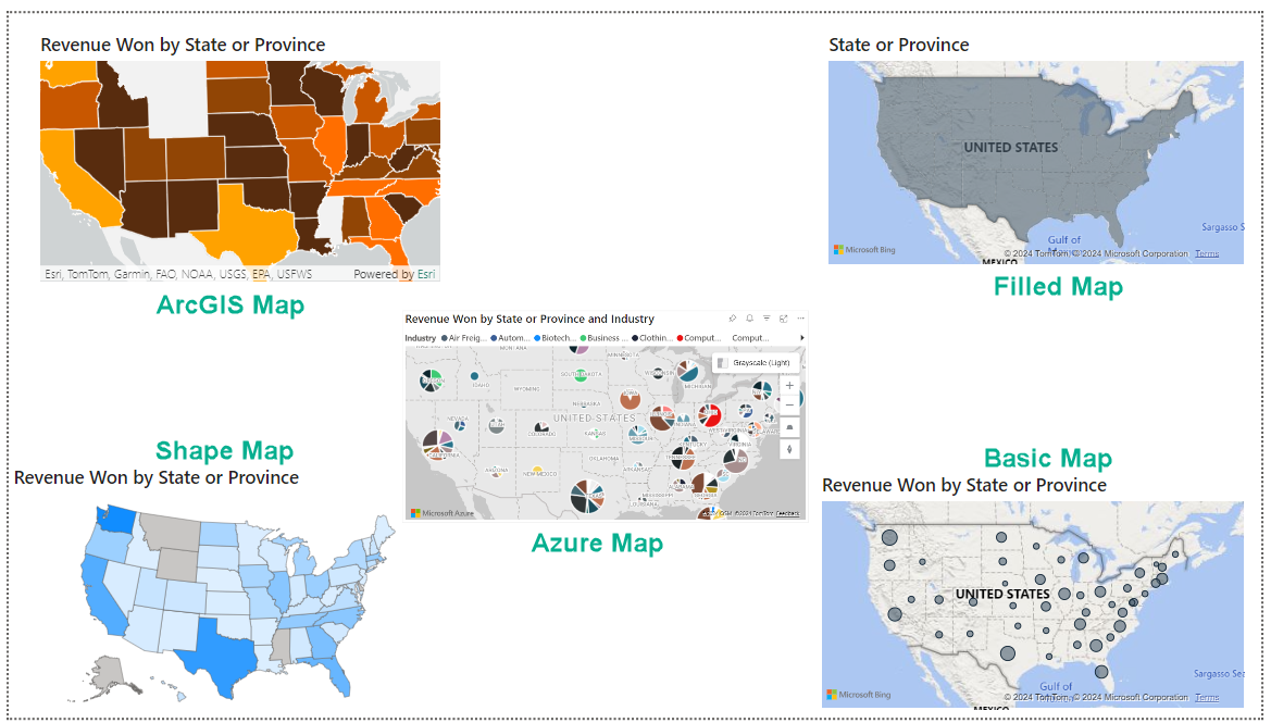 1 Power BI map visualizations