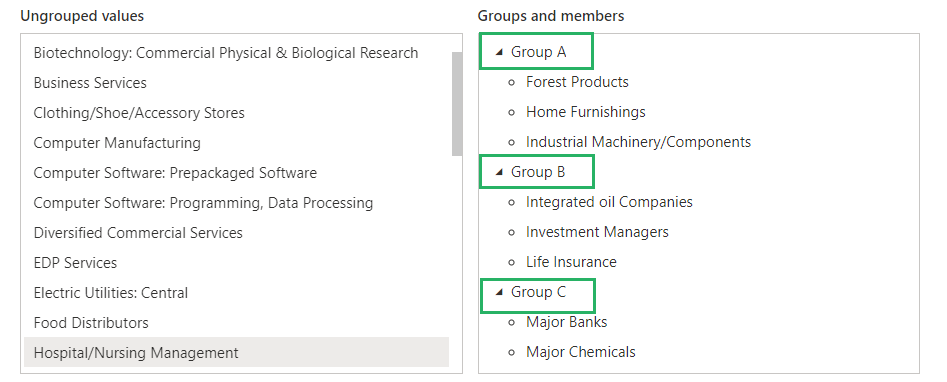 Creating multiple groups