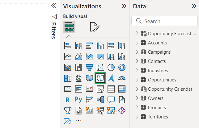 33 Add Shape from the visualizations pane
