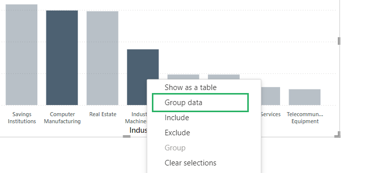 Use grouping option to Group data