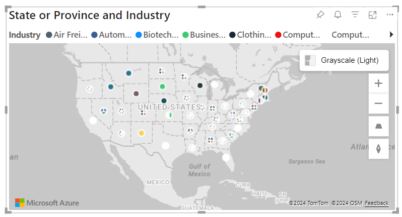 42 categorized Azure map